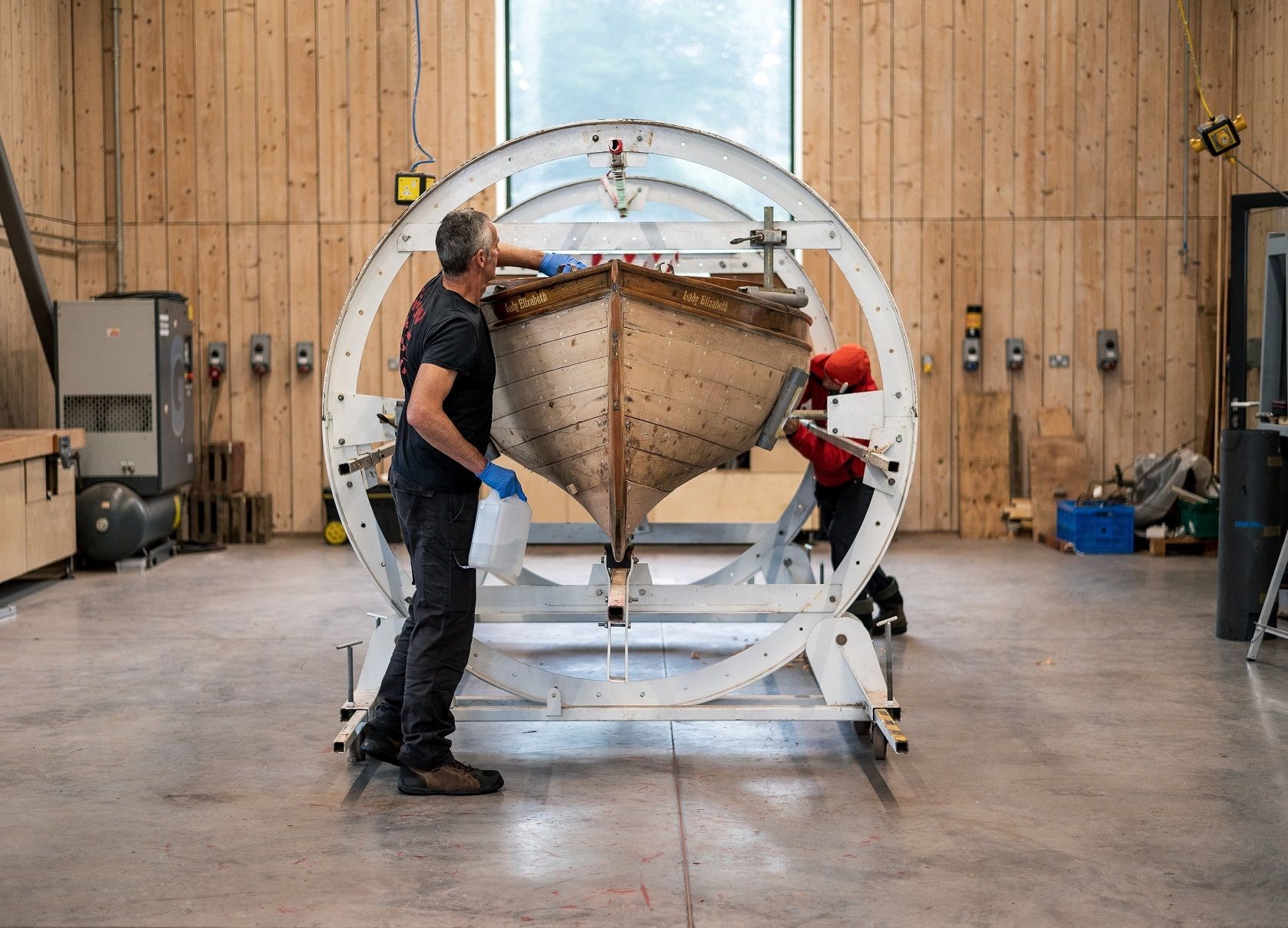 Conservation workshop boat restoration craftspeople engineering heritage