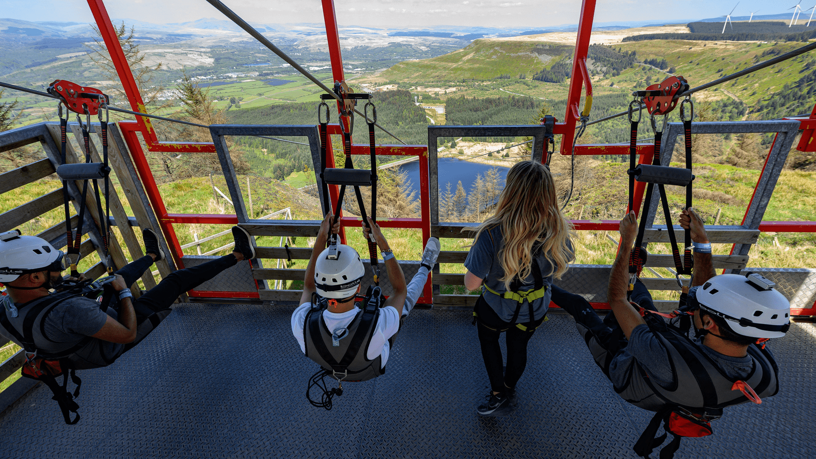 Phoenix zip line at Zip World Tower Colliery